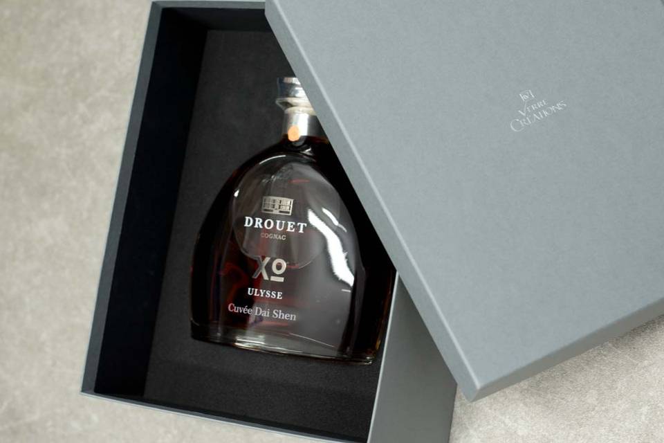 Coffret cadeau cognac gravé