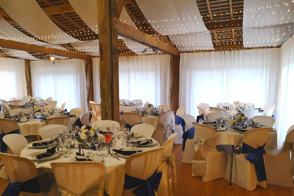 Mariage déco de salle rouge