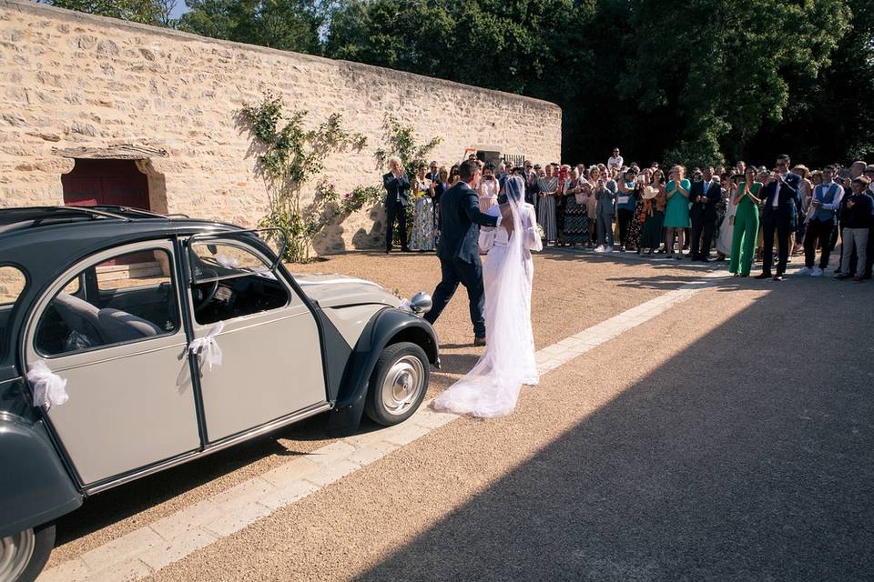 Mariage 2cv Double grise