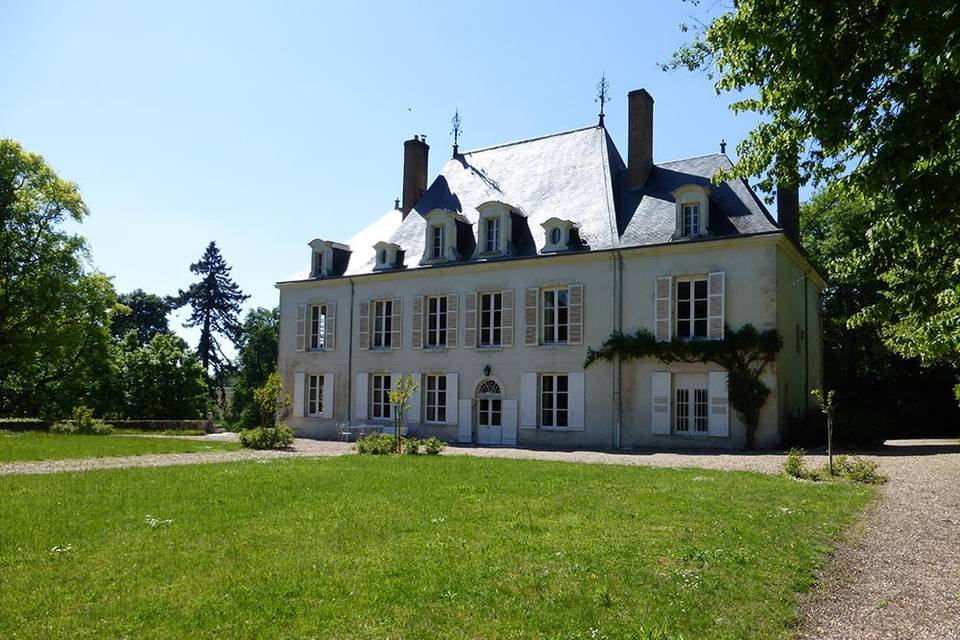 Vue façade arrière piscine