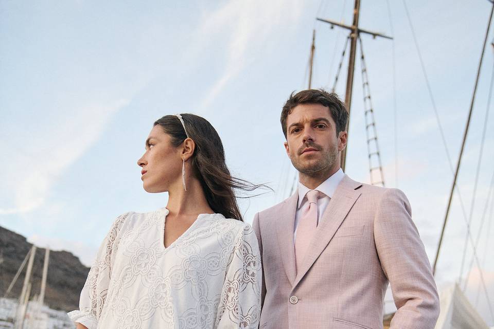 Veste rose poudré