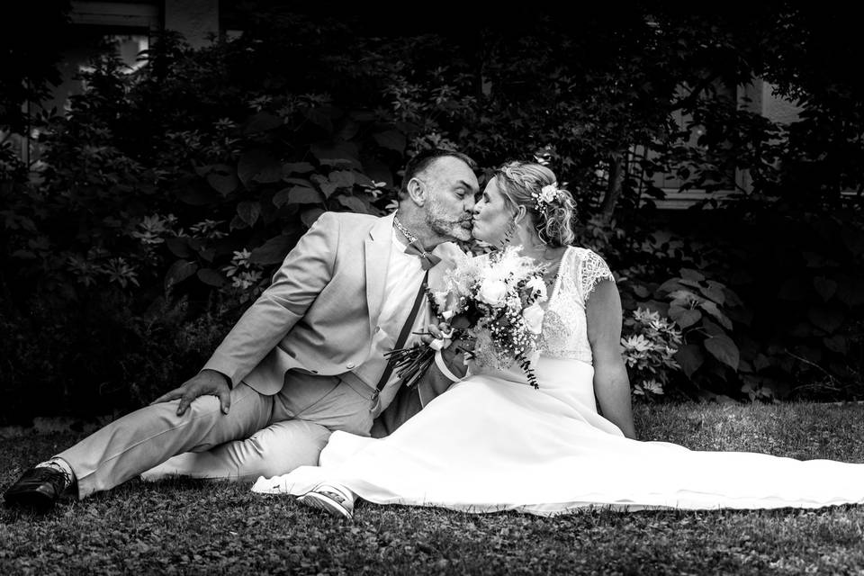 Couple en noir et blanc