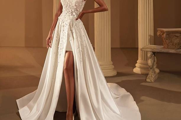 Robe de mariée bustier bateau