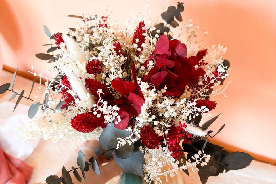 Bouquet de mariée séché