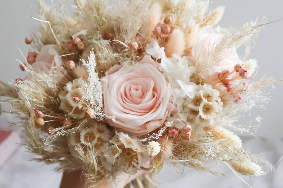 Bouquet de mariée séché