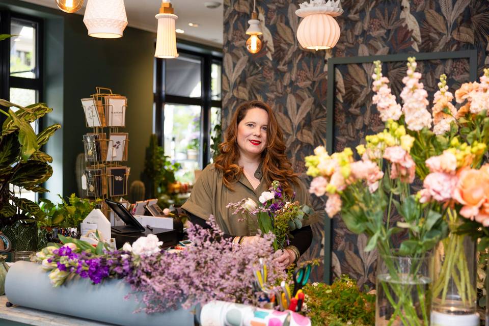 Intérieur boutique fleurs