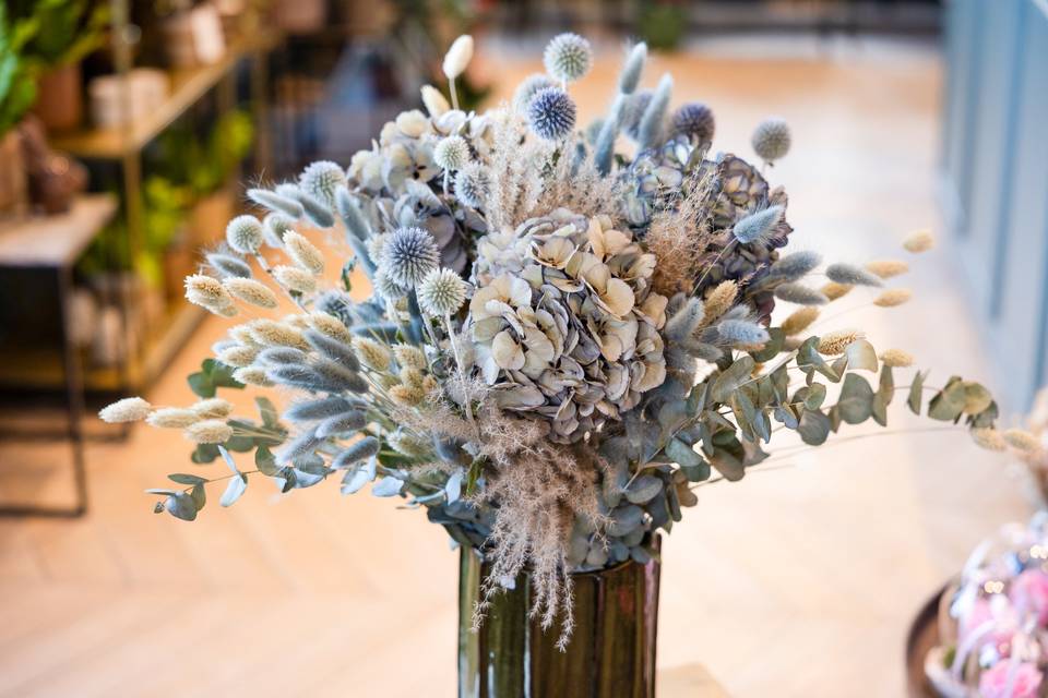 Vase fleurs séchées