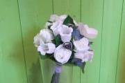 Bouquet blanc gris prune
