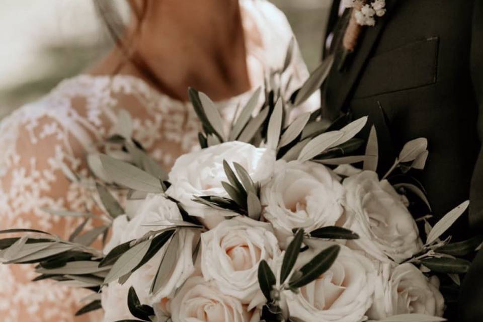 Rose blanche et Olivier