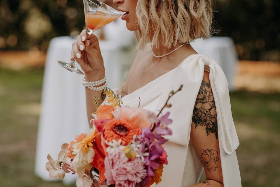 Une mariée détendue