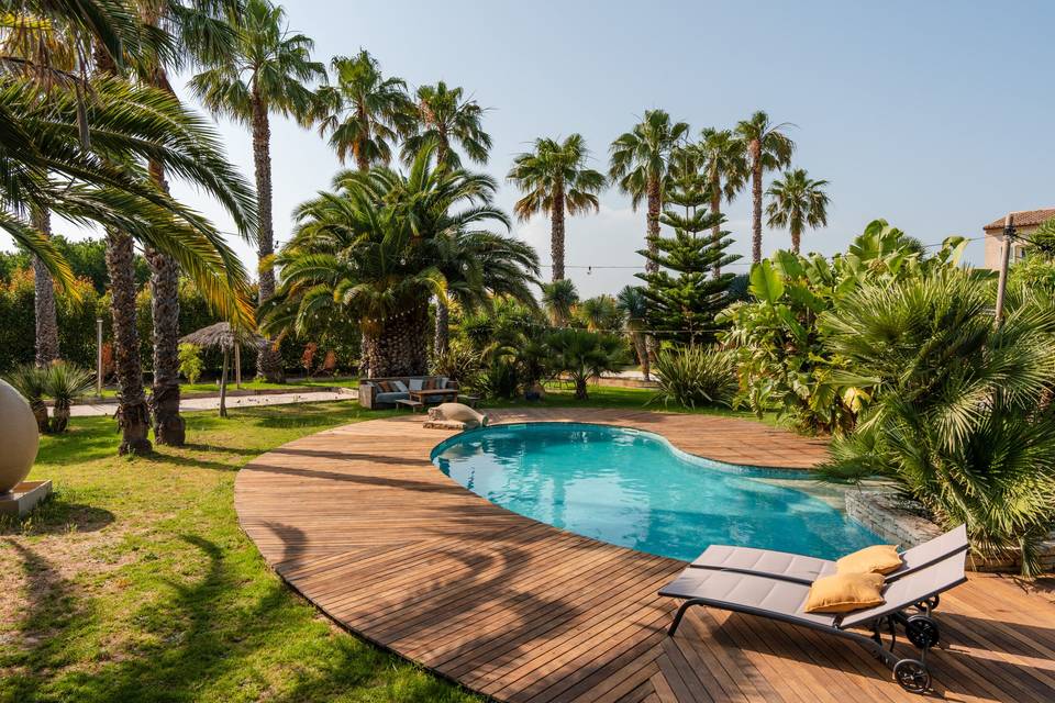 Vue d'ensemble du jardin