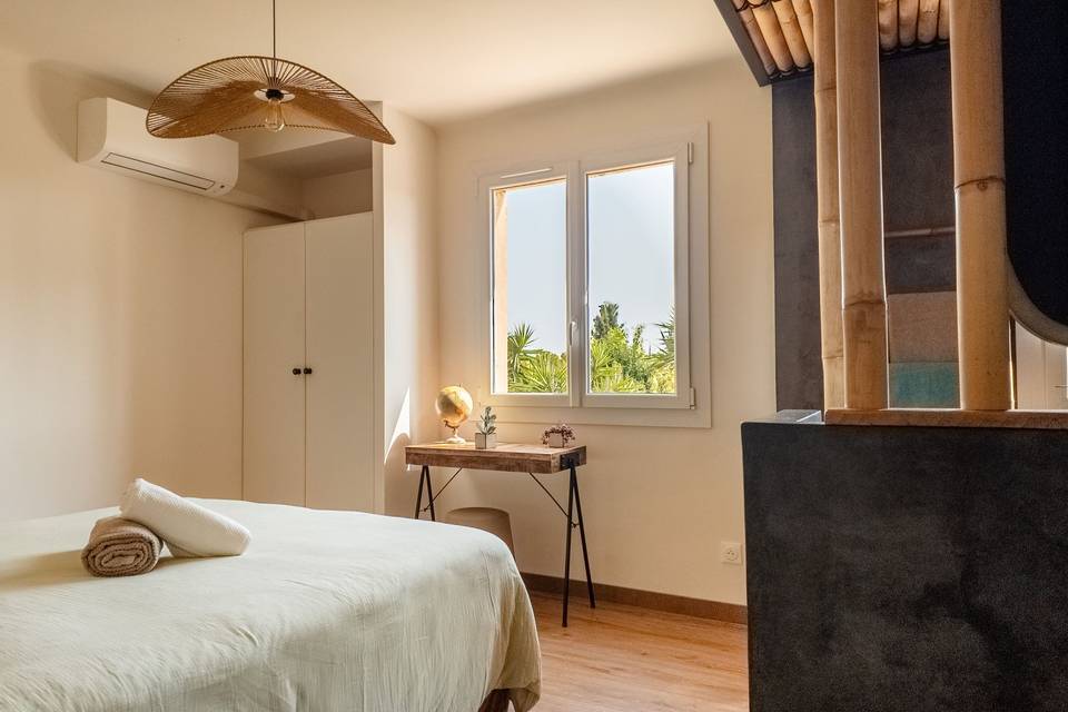 Chambre Bali vue jardin