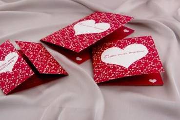 Faire parts de mariage coeurs