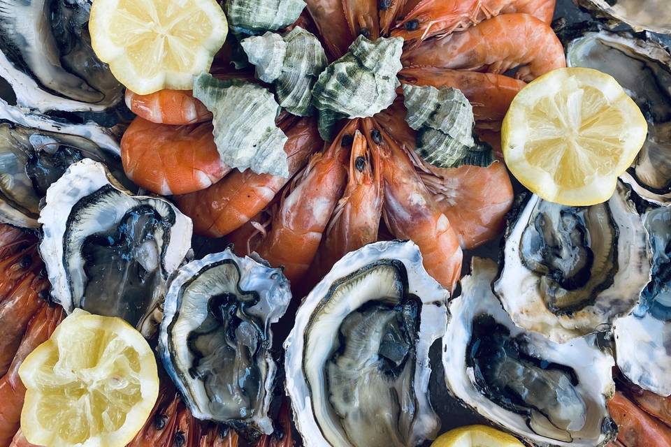 Zoom plateau fruits de mer