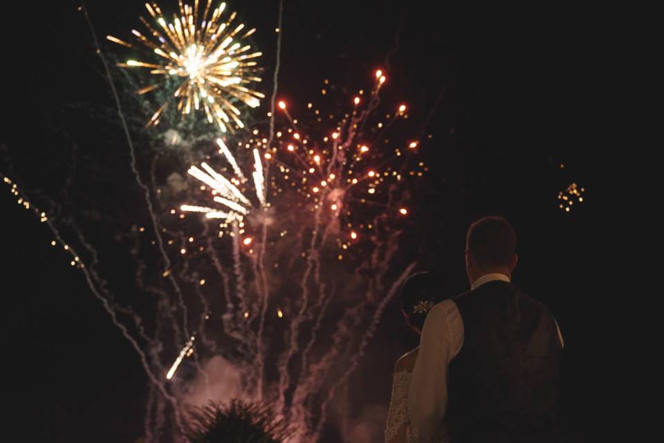 Feu d'artifice durant le repas