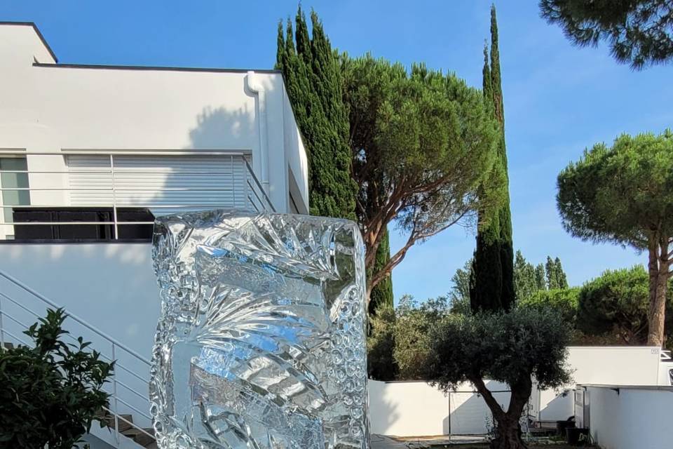 Sculpture de glace à cocktail