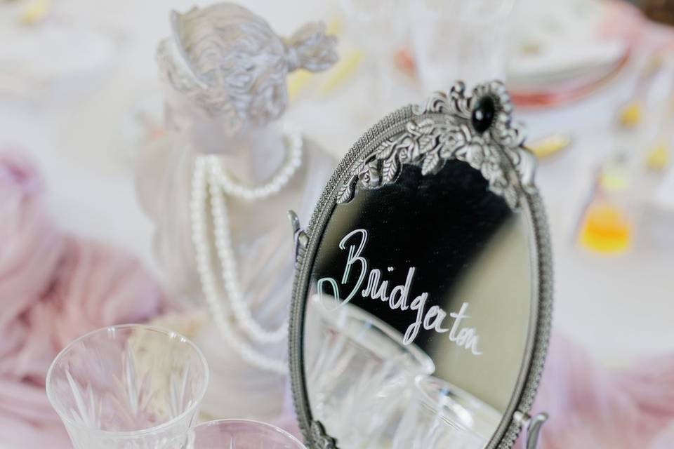 Art de la table mariage haut d