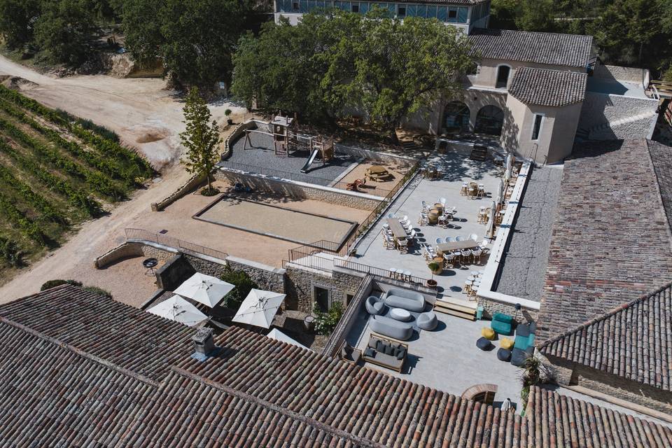 Terrasse vue de haut