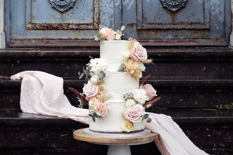 Wedding cake mix de fleurs