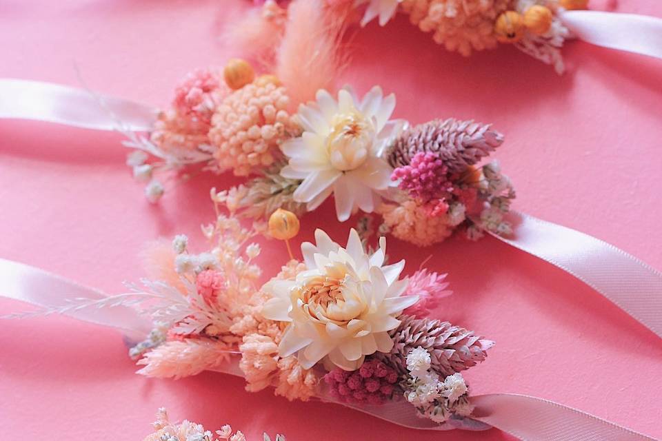 Bracelets fleurs séchées