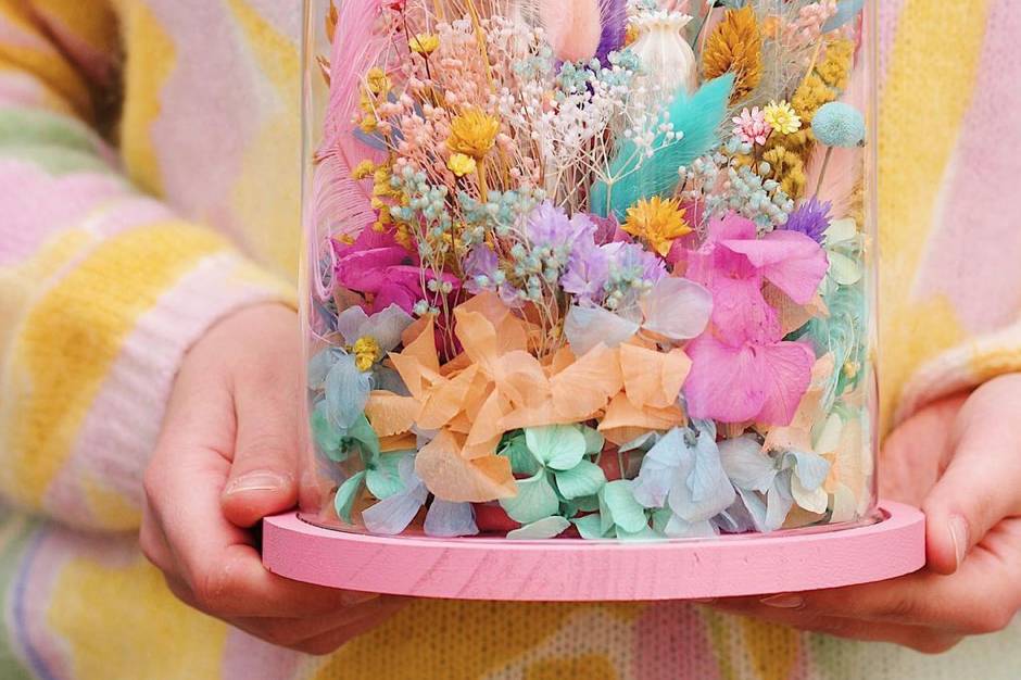 Grande cloche de fleurs