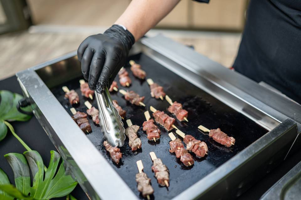 Grillade de brochettes