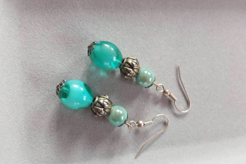 Boucles d'oreilles bleues