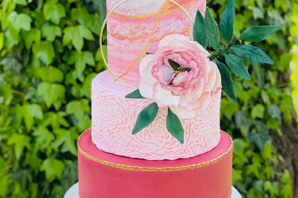 Gâteau de mariage élégant