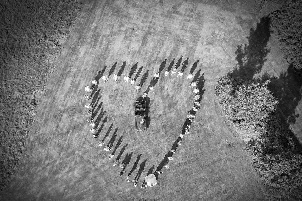 Le coeur en noir et blanc