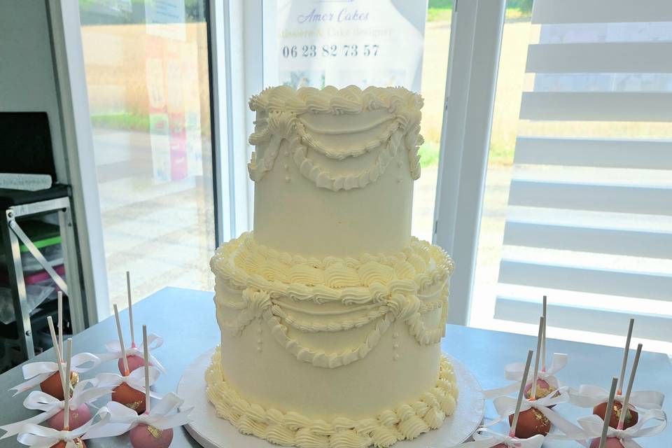 Vintage cake et cakes pops