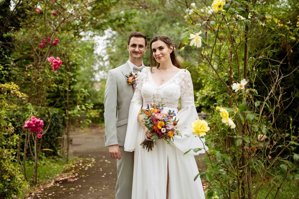Fleurs + photos couple
