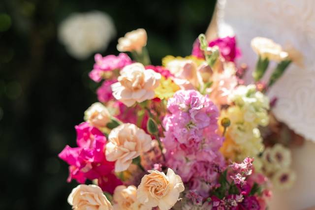 Bouquet mariée fleurs fraîches