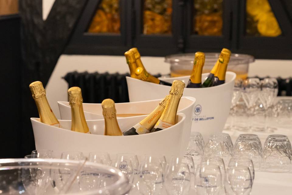 Champagne en buffet