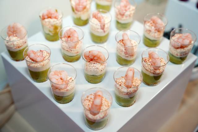 Verrine guacamole crevette