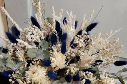 Bouquet mariée fleurs séchées