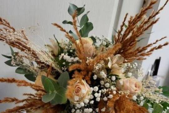 Bouquet mariée fleurs séchées