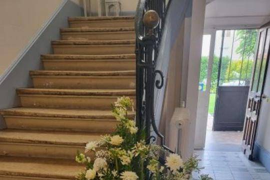 Escalier fleuri