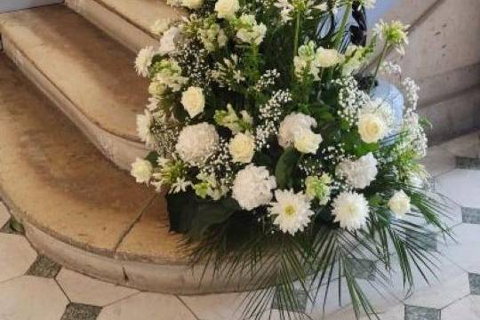 Escalier fleuri