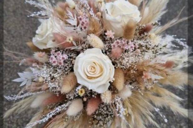 Bouquet de mariée séché