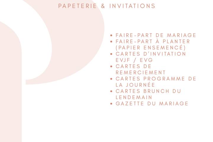Papeterie & invitations