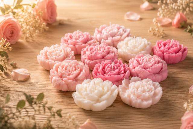 Bougie Roses artisanales