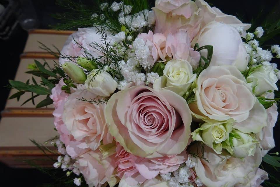Bouquet de mariée pastel