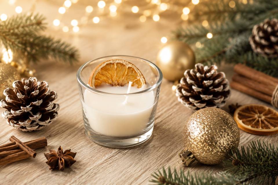 Bougie personnalisable Noël