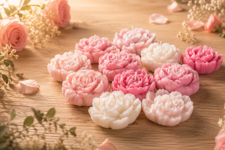 Bougie Roses artisanales