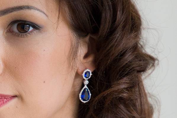 Boucles d’oreilles bleu