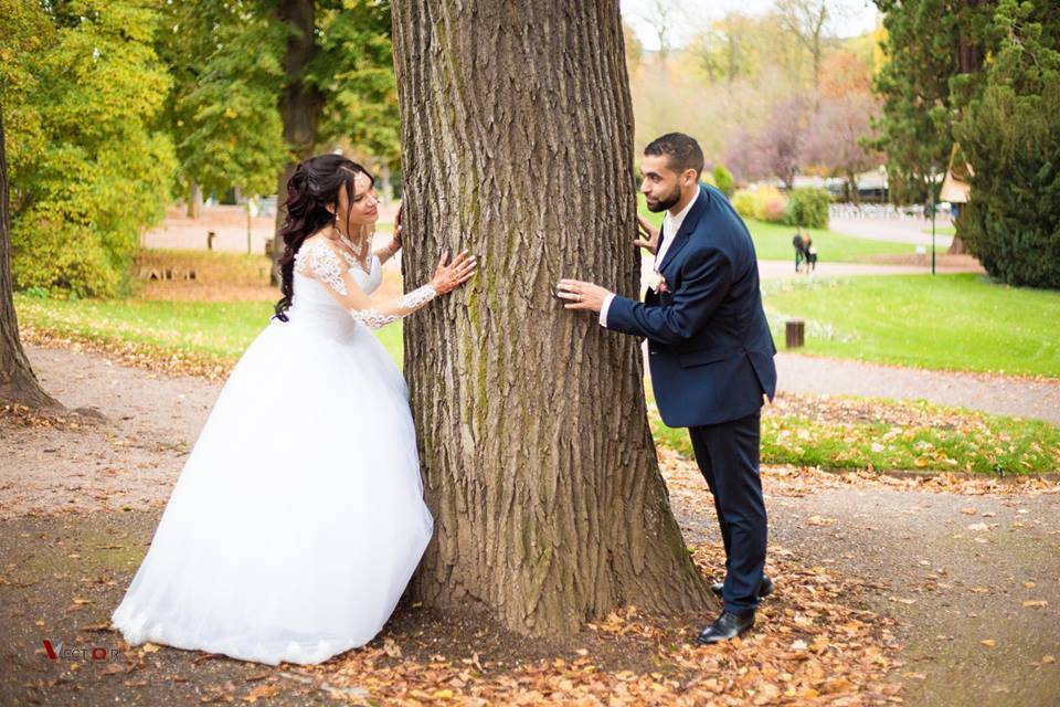 Photos des mariés au parc