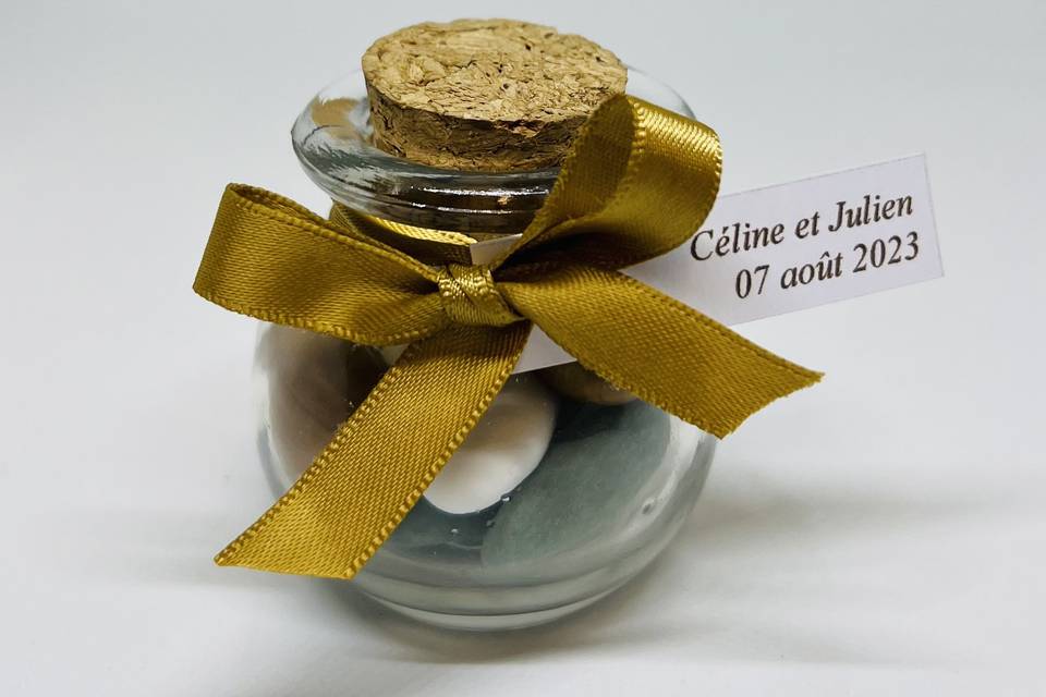 Pot boule ruban satin