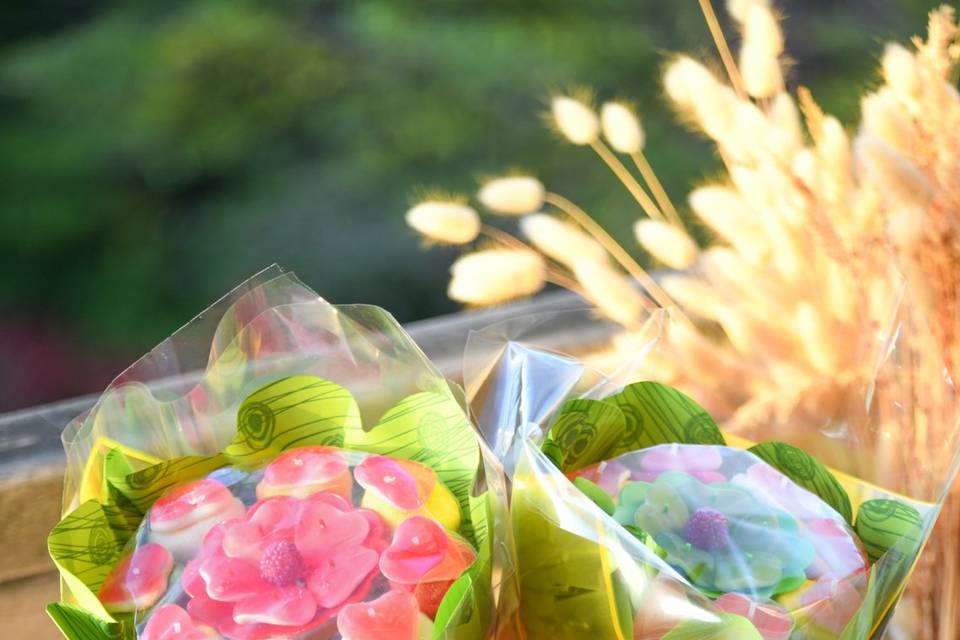 Bouquet de fleurs en bonbons