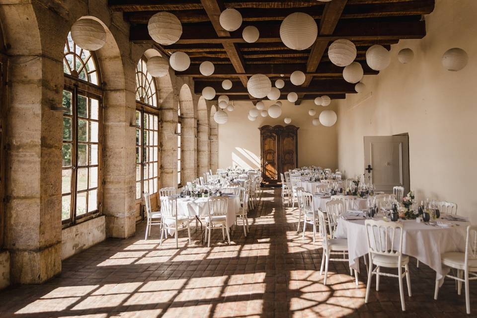 La salle du repas de mariage