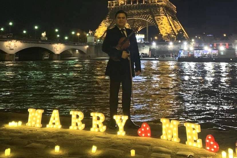 Demande de mariage à Paris